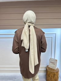 Ghisa 4KOBHRK3567 Kahve Triko Fırfırlı Hırka