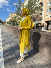 Ghisa 4KOBHRK3669 Asit Yanları Şifon Kumaşlı Triko Hırka