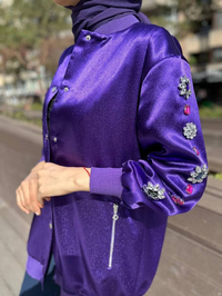 Ghisa 4YGSCKT3685 Mor Taş Süslemeli Ceket
