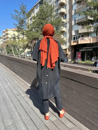 Ghisa 4YGSTKM4289 Siyah İpek Süveterli Takım