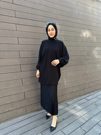 Ghisa 4YGSTNK4451 Siyah Taş Detaylı Tunik