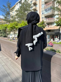 Ghisa 4YGSTNK4481 Siyah Kolu Fırfırlı Tunik