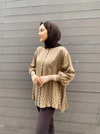 Ghisa 4YGSTNK4511 Camel Yakası Ribanalı Tunik