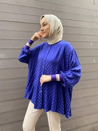 Ghisa 4YGSTNK4511 Mor Yakası Ribanalı Tunik