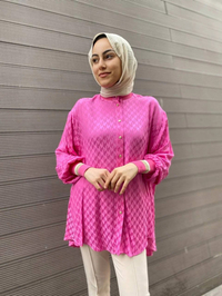 Ghisa 4YGSTNK4511 Pembe Yakası Ribanalı Tunik