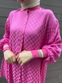 Ghisa 4YGSTNK4511 Pembe Yakası Ribanalı Tunik