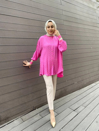 Ghisa 4YGSTNK4511 Pembe Yakası Ribanalı Tunik