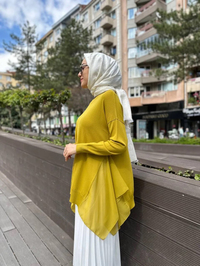Ghisa 4YOBTNK4436 Asit Yanları Şifonlu Kısa Tunik