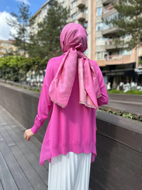Ghisa 4YOBTNK4436 Pembe Yanları Şifonlu Kısa Tunik