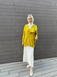 Ghisa 4YÖRHRK3603 Asit Yaka Detaylı Hırka