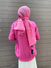Ghisa 4YÖRHRK3603 Pembe Yaka Detaylı Hırka