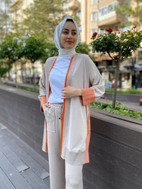 Ghisa 4YÖRHRK3620 Bej Yanları Düğmeli Hırka