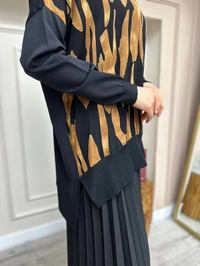 Ghisa 4YÖRTNK4200B Camel Yırtmaçlı Tunik