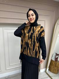Ghisa 4YÖRTNK4200B Camel Yırtmaçlı Tunik