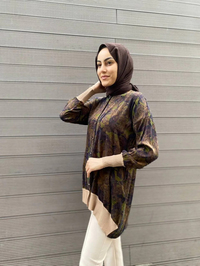 Ghisa 4YÖRTNK4584 Haki Benek Detaylı Tunik
