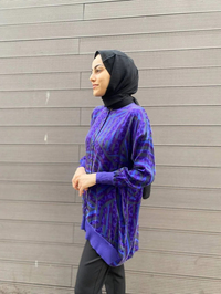 Ghisa 4YÖRTNK4584 Mor Benek Detaylı Tunik
