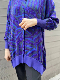 Ghisa 4YÖRTNK4584 Mor Benek Detaylı Tunik