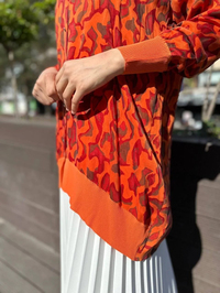 Ghisa 4YÖRTNK4584 Oranj Benek Detaylı Tunik