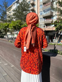 Ghisa 4YÖRTNK4584 Oranj Benek Detaylı Tunik