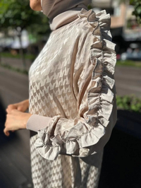 Ghisa 4YÖRTNK4609 Bej Kolu Fırfırlı Tunik