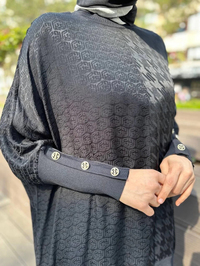 Ghisa 4YÖRTNK4611 Siyah Kolları Düğme Detaylı Tunik