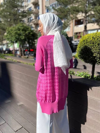 Ghisa 4YÖRTNK4612 Fuşya Fermuar Detaylı Tunik