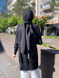 Ghisa 4YÖRTNK4612 Siyah Fermuar Detaylı Tunik