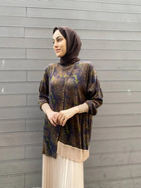 Ghisa 4YÖTNK4585 Haki Triko Detaylı Tunik