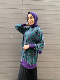 Ghisa 4YÖTNK4585 Yeşil Triko Detaylı Tunik