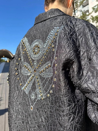 Ghisa 5KGSCKT3933 Siyah Taş Detaylı Bomber Ceket