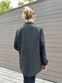Ghisa 5KGSCKT3992 Siyah Tüy Detaylı Ceket