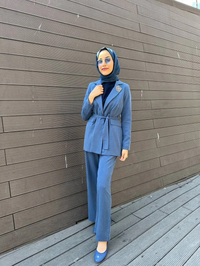 Ghisa 5KGSTKM3902 İndigo Ceketli İkili Takım