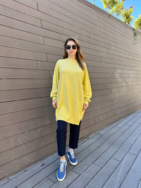 Ghisa 5KKNTNK4663 Sarı Taş Detaylı Tunik