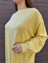 Ghisa 5KKNTNK4663 Sarı Taş Detaylı Tunik