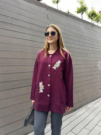 Ghisa 5KOBHRK3099 Bordo Detaylı Hırka