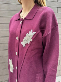 Ghisa 5KOBHRK3099 Bordo Detaylı Hırka