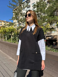 Ghisa 5KOBPNÇ3879 Siyah Triko Panço