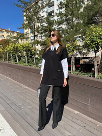Ghisa 5KOBPNÇ3879 Siyah Triko Panço