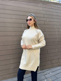 Ghisa 5KOBTNK4391 Taş Yakası Taşlı Triko Tunik