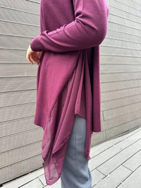 Ghisa 5KOBTNK4436 Bordo Şifon Kumaş Detaylı Tunik