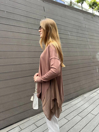 Ghisa 5KOBTNK4436 Kahve Şifon Kumaş Detaylı Tunik