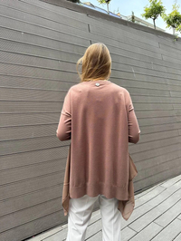 Ghisa 5KOBTNK4436 Kahve Şifon Kumaş Detaylı Tunik