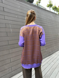 Ghisa 5KÖRTNK4781 Mor Kare Desenli Tunik
