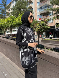 Ghisa 5KÖRTNK4806 Siyah Desenli Tunik