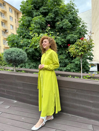 Heddy & Nurcan Çetin 23242 Mimoza Yırtmaç Detaylı Tunik