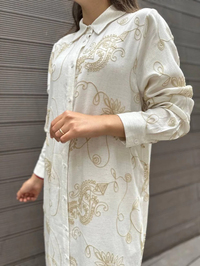 Heddy & Nurcan Çetin 23249 Ekru Ara Boy Tunik