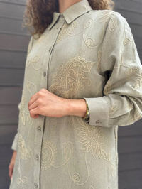 Heddy & Nurcan Çetin 23249 Haki Ara Boy Tunik