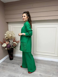 Heddy & Nurcan Çetin 23431 Benetton Güpür Detaylı İkili Takım
