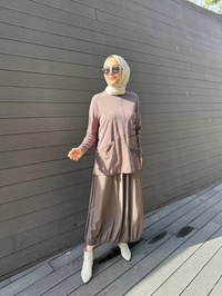 Heddy & Nurcan Çetin 24407 Vizon Paraşüt Kumaş Etekli Takım