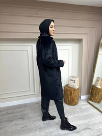 Heddy & Nurcan Çetin 24726 Siyah Ara Boy Kürk Kap